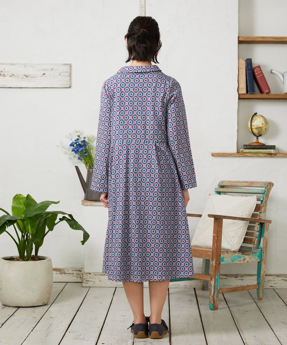 GJPFD30260 Jocomomola(ホコモモラ) En un sueno 幾何学プリントワンピース パープル