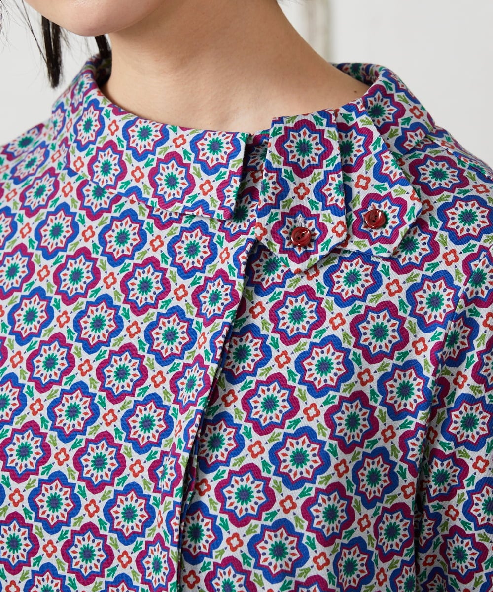 GJPFD30260 Jocomomola(ホコモモラ) En un sueno 幾何学プリントワンピース パープル