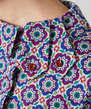 GJPFD30260 Jocomomola(ホコモモラ) En un sueno 幾何学プリントワンピース パープル