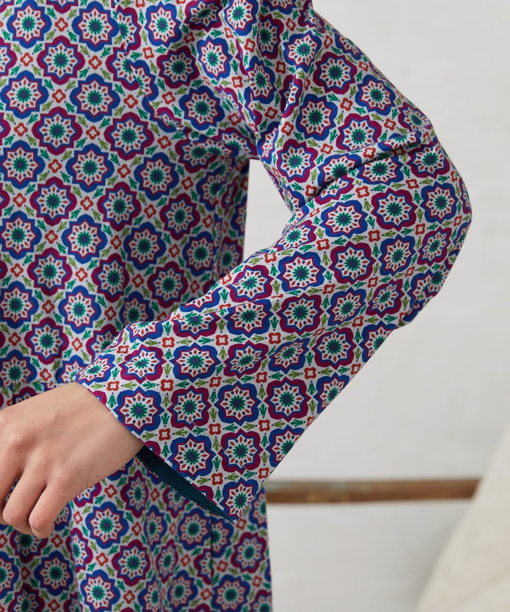 GJPFD30260 Jocomomola(ホコモモラ) En un sueno 幾何学プリントワンピース パープル