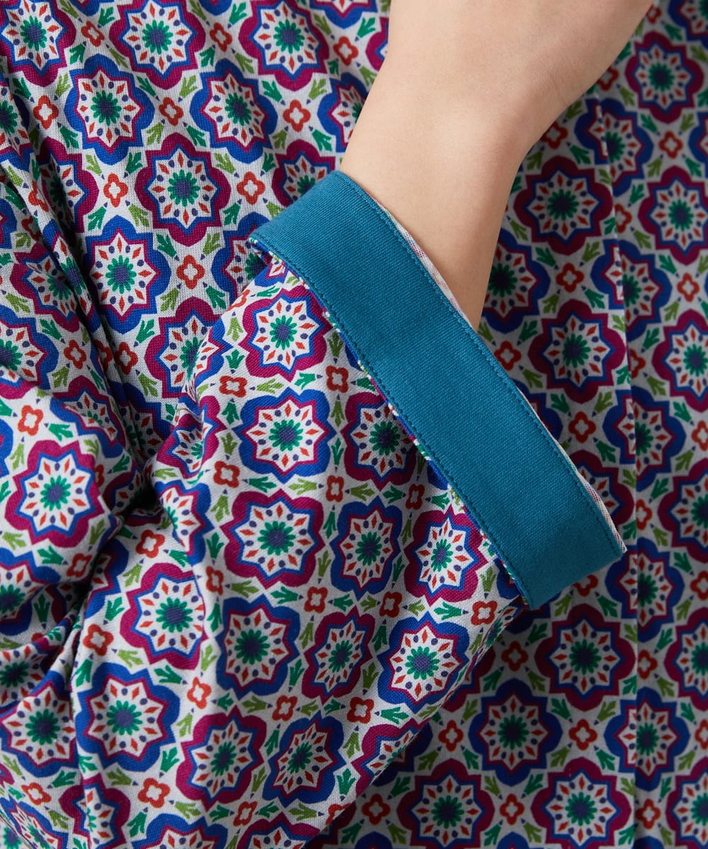 GJPFD30260 Jocomomola(ホコモモラ) En un sueno 幾何学プリントワンピース パープル