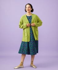 GJPGD30270 Jocomomola(ホコモモラ) Dorotea フラワープリントワンピース ネイビー