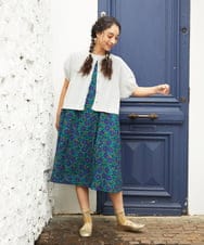 GJPGD30270 Jocomomola(ホコモモラ) Dorotea フラワープリントワンピース ネイビー