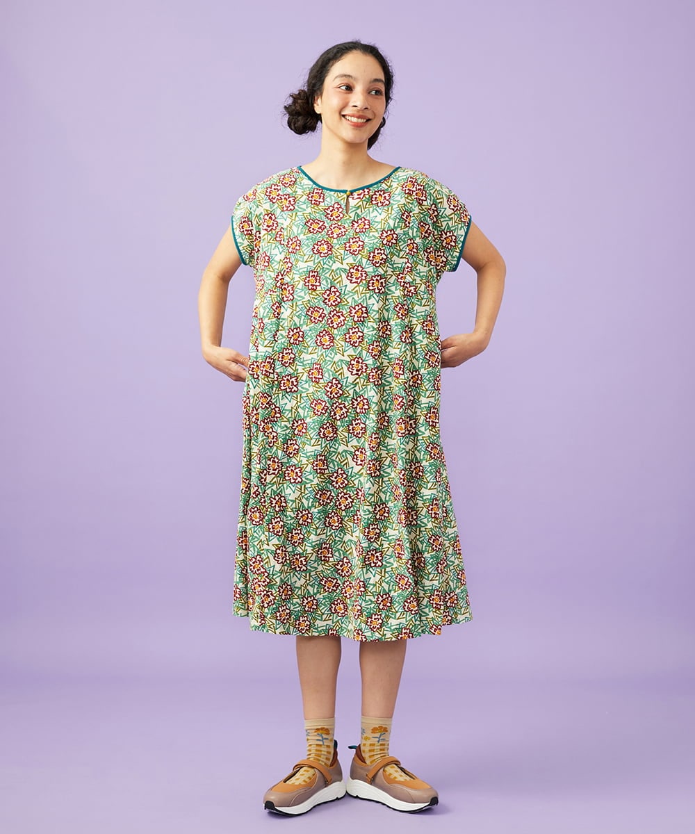 GJPGD30270 Jocomomola(ホコモモラ) Dorotea フラワープリントワンピース アイボリー