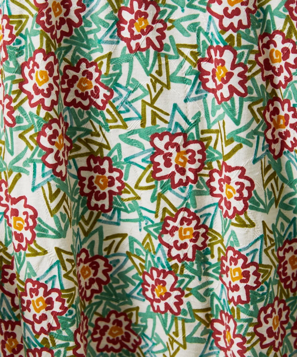 GJPGD30270 Jocomomola(ホコモモラ) 【早割10％OFF】フラワープリントワンピース アイボリー