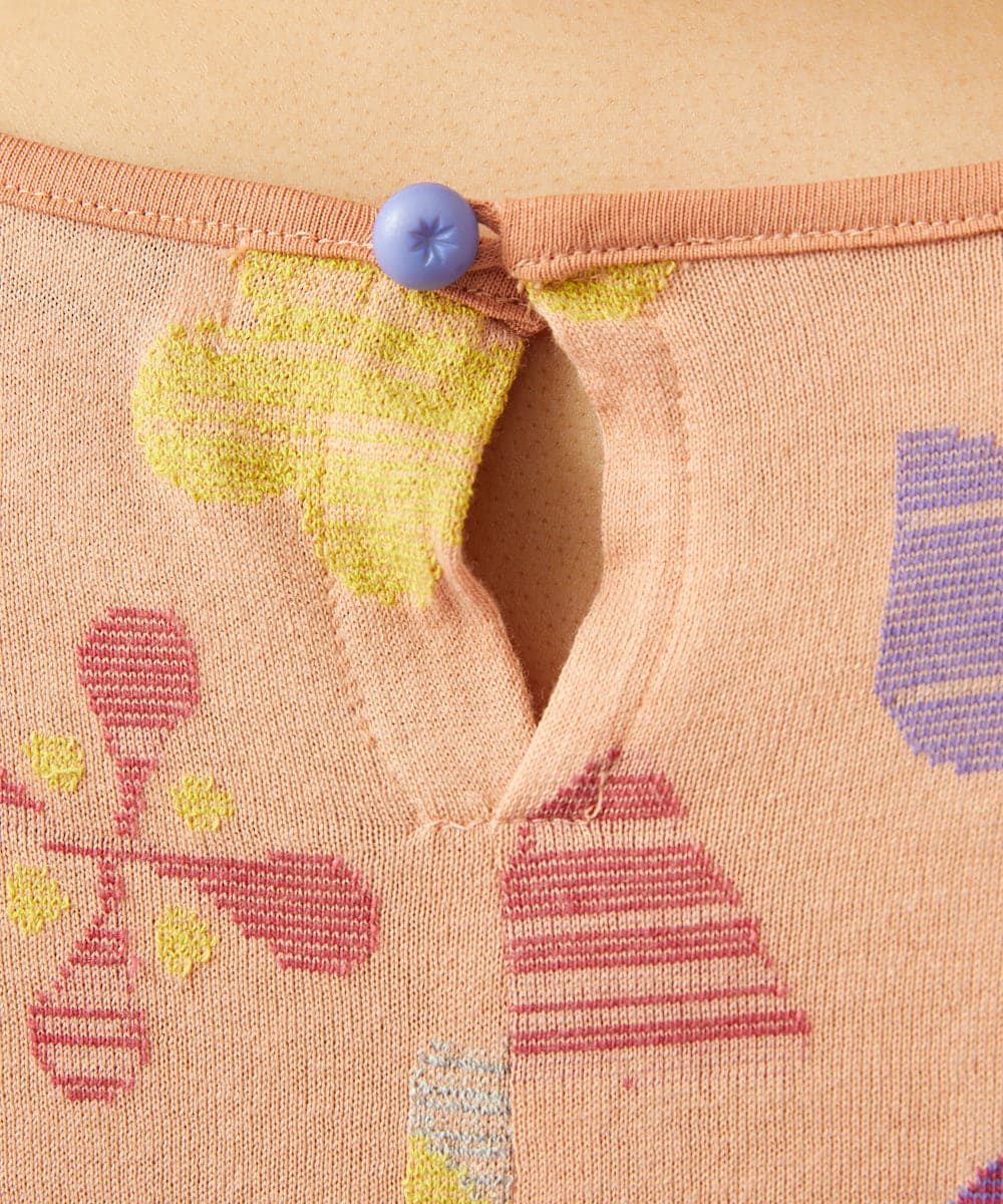 GJPGD34290 Jocomomola(ホコモモラ) Sala de baile ブークレジャカードワンピース サーモンピンク