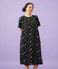 GJPGD34290 Jocomomola(ホコモモラ) Sala de baile ブークレジャカードワンピース ブラック