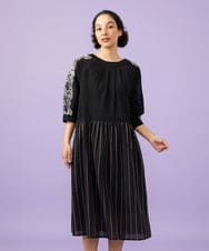 GJPGD70330 Jocomomola(ホコモモラ) Calle Cervantes ドッキングワンピース ブラック