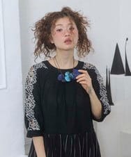 GJPGD70330 Jocomomola(ホコモモラ) Calle Cervantes ドッキングワンピース ブラック