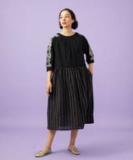 GJPGD70330 Jocomomola(ホコモモラ) Calle Cervantes ドッキングワンピース ブラック