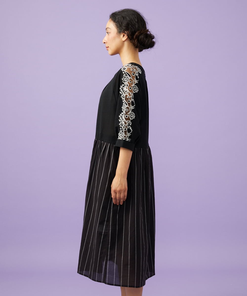 GJPGD70330 Jocomomola(ホコモモラ) Calle Cervantes ドッキングワンピース ブラック