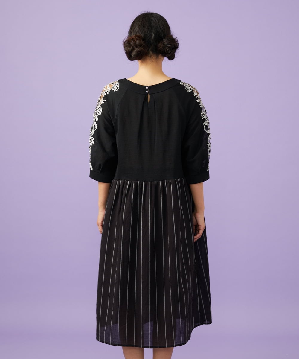 GJPGD70330 Jocomomola(ホコモモラ) Calle Cervantes ドッキングワンピース ブラック