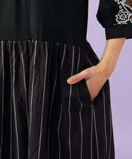 GJPGD70330 Jocomomola(ホコモモラ) Calle Cervantes ドッキングワンピース ブラック