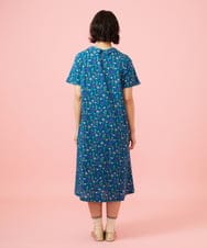 GJPGE38270 Jocomomola(ホコモモラ) Ondular フラワープリントカットソーワンピース ブルー