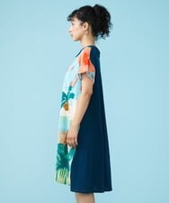 GJPGT02250 Jocomomola(ホコモモラ) Vacacione ジャカードワンピース ライトブルー