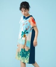 GJPGT02250 Jocomomola(ホコモモラ) Vacacione ジャカードワンピース ライトブルー
