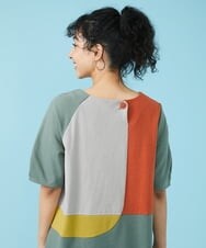 GJPGT47240 Jocomomola(ホコモモラ) Multicolor パッチワークワンピース ブラック