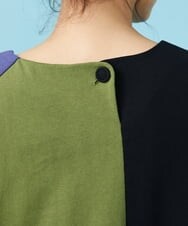 GJPGT47240 Jocomomola(ホコモモラ) Multicolor パッチワークワンピース ブラック