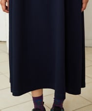 GJPHA32240 Jocomomola(ホコモモラ) Hiedra 刺繍フリル付きノースリーブワンピース ネイビー