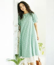 GJPHA36270 Jocomomola(ホコモモラ) Danza de las flores フラワージャカードワンピース ライトグリーン