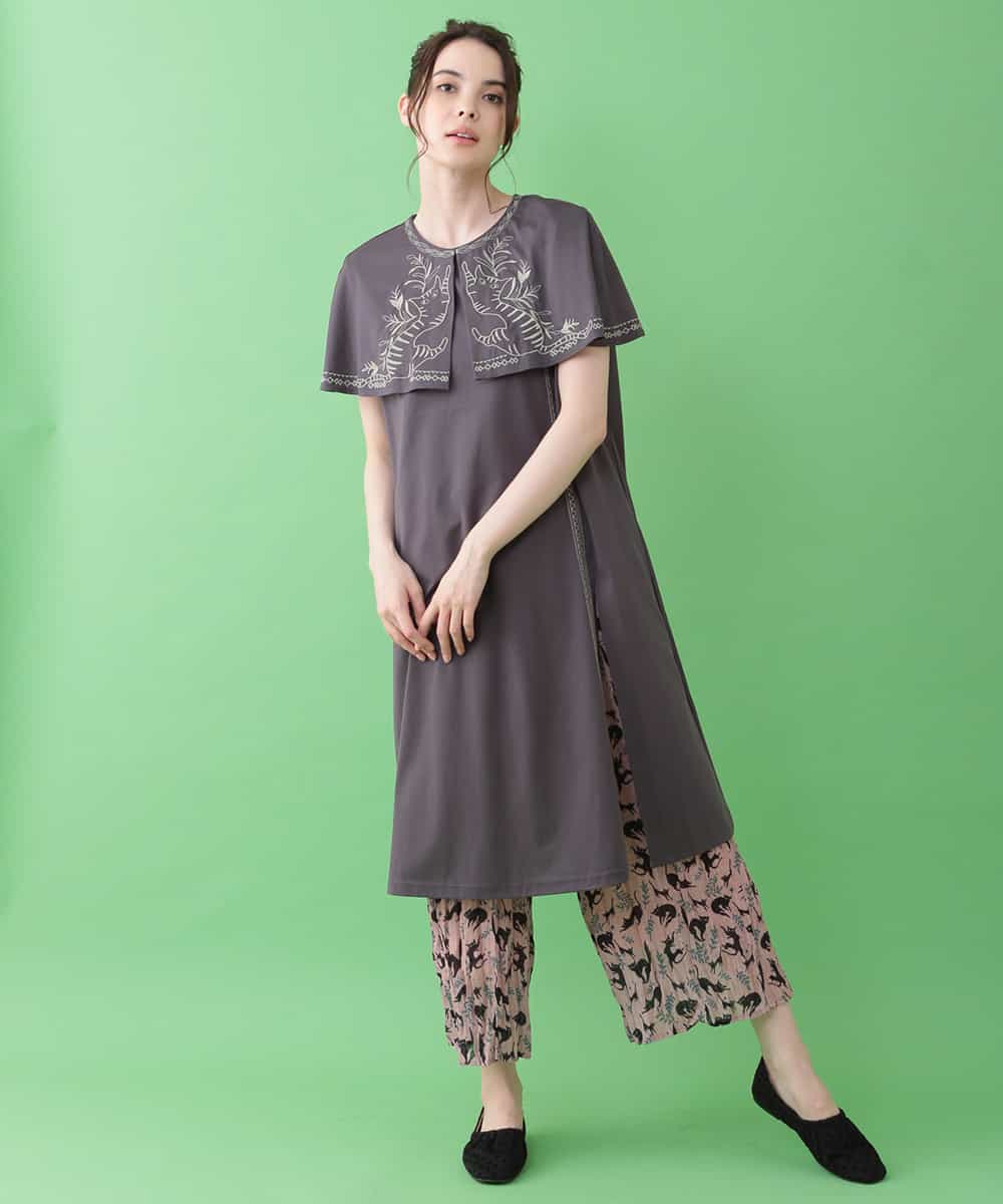 Jocomomola ホコモモラ Gato Nocturno 刺繍チュニックワンピース イトキンオンラインストア