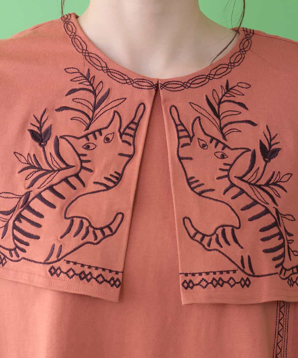 Jocomomola ホコモモラ Gato Nocturno 刺繍チュニックワンピース イトキンオンラインストア