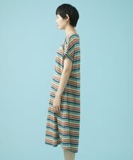 GJPHS35230 Jocomomola(ホコモモラ) Dibujo amano ボーダーワンピース アイボリー