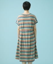 GJPHS35230 Jocomomola(ホコモモラ) Dibujo amano ボーダーワンピース アイボリー