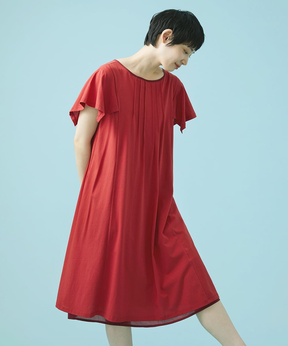 GJPHS36220 Jocomomola(ホコモモラ) Liso レイヤードワンピース レッド