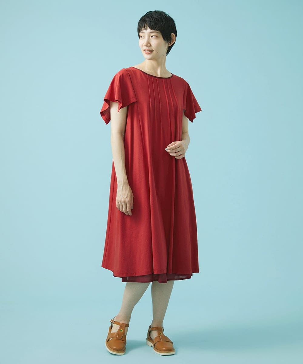 GJPHS36220 Jocomomola(ホコモモラ) Liso レイヤードワンピース ネイビー