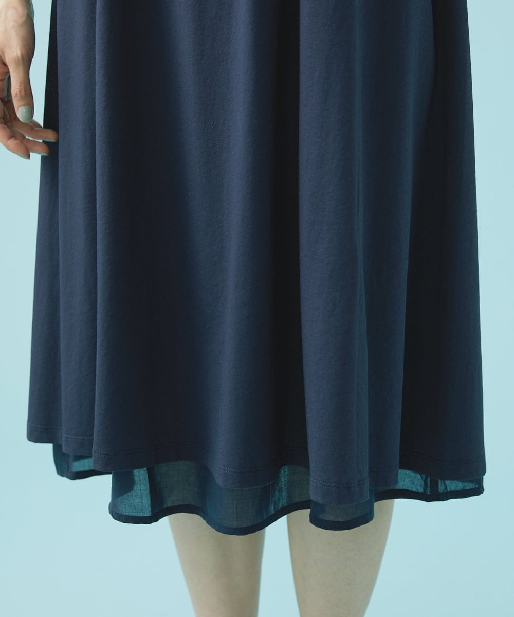 GJPHS36220 Jocomomola(ホコモモラ) Liso レイヤードワンピース ネイビー