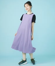 GJPHV31240 Jocomomola(ホコモモラ) Floracion フラワージャカードノースリーブワンピース グリーン