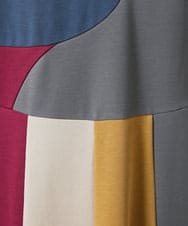 GJPJB36300 Jocomomola(ホコモモラ) 【早割10％OFF】パッチワークワンピース ブルー