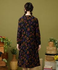 GJPJB39300 Jocomomola(ホコモモラ) Calle de los Jardines フラワージャカードワンピース ブラック