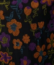 GJPJB39300 Jocomomola(ホコモモラ) Calle de los Jardines フラワージャカードワンピース ブラック