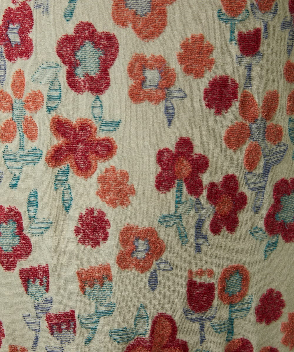 GJPJB39300 Jocomomola(ホコモモラ) Calle de los Jardines フラワージャカードワンピース ブラック