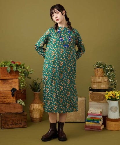 GJPJB42270 Jocomomola Petalo フラワープリントワンピース