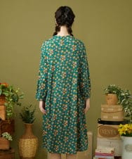 GJPJB42270 Jocomomola(ホコモモラ) Petalo フラワープリントワンピース グリーン