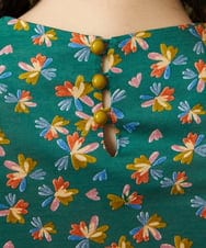 GJPJB42270 Jocomomola(ホコモモラ) Petalo フラワープリントワンピース グリーン