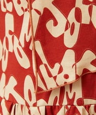 GJPJE04300 Jocomomola(ホコモモラ) Firma 総柄カットソーワンピース レッド