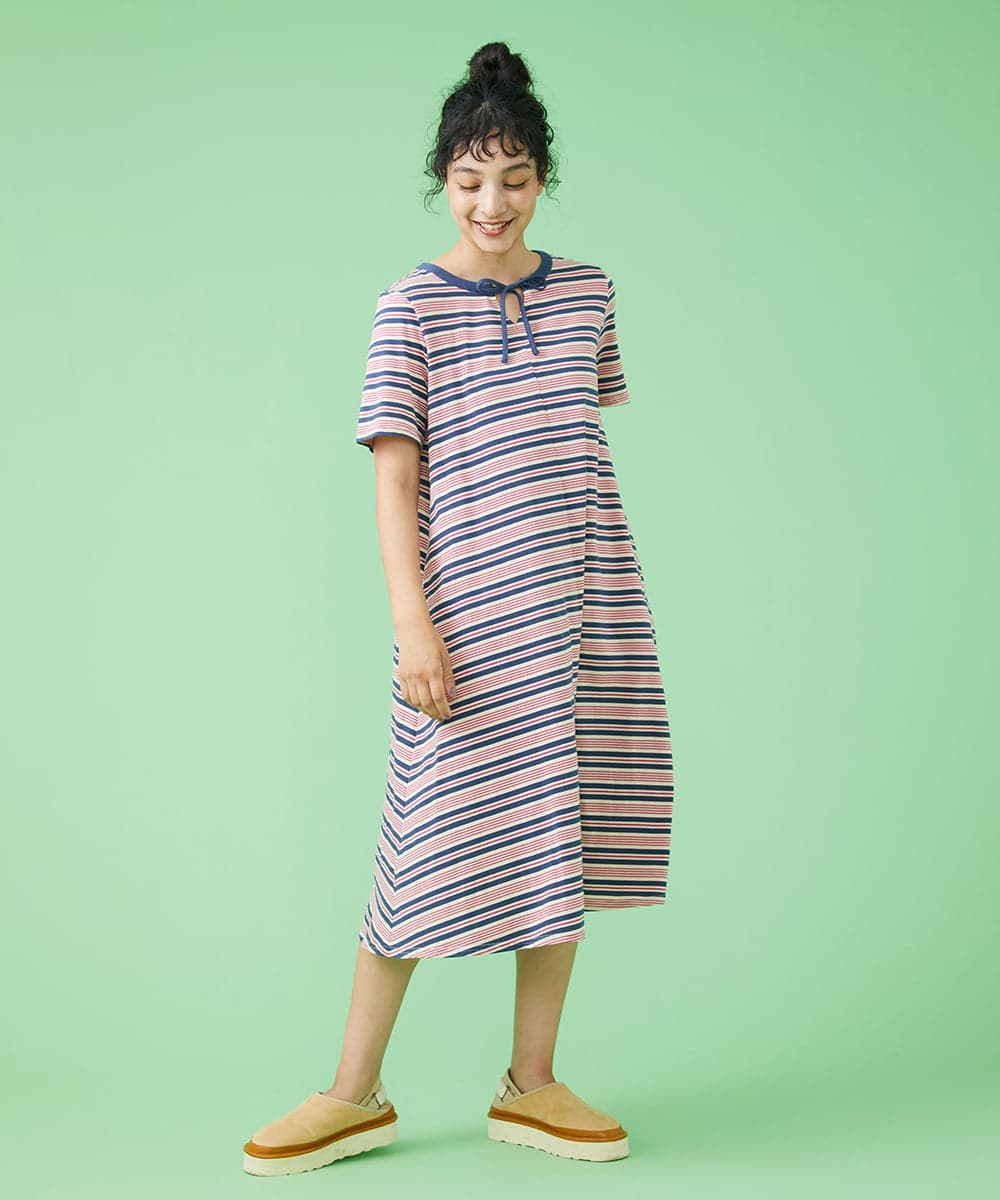 トレフォイル シビラ Sybilla フレンチスリーブ 膝丈 ワンピース 