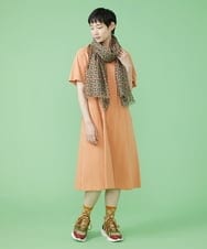 GJPJS33230 Jocomomola(ホコモモラ) Campo フラワー刺繍ワンピース ライトブルー