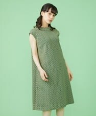 GJPJT34240 Jocomomola(ホコモモラ) Bocadillo ジャカードワンピース グリーン