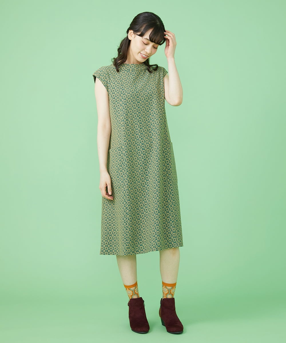 GJPJT34240 Jocomomola(ホコモモラ) Bocadillo ジャカードワンピース パープル