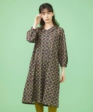 GJPLS31230 Jocomomola(ホコモモラ) Lau フラワープリントワンピース ピンク