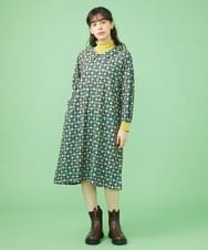 GJPLS31230 Jocomomola(ホコモモラ) Lau フラワープリントワンピース ピンク