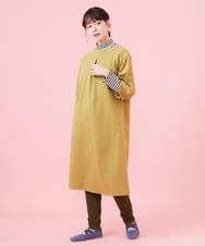 GJQAA33130 Jocomomola(ホコモモラ) 刺繍入り裏起毛レギンスパンツ グリーン