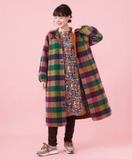 GJQAA33130 Jocomomola(ホコモモラ) 刺繍入り裏起毛レギンスパンツ グリーン