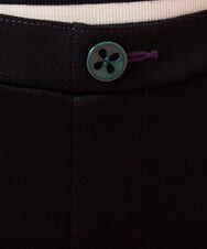 GJQAA33130 Jocomomola(ホコモモラ) 刺繍入り裏起毛レギンスパンツ グリーン
