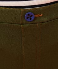 GJQAA33130 Jocomomola(ホコモモラ) 刺繍入り裏起毛レギンスパンツ グリーン